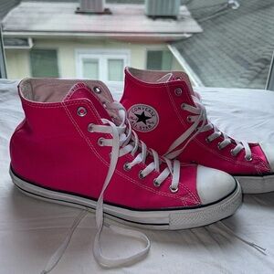 Hot Pink Converse All Star High Tops (Unisex)